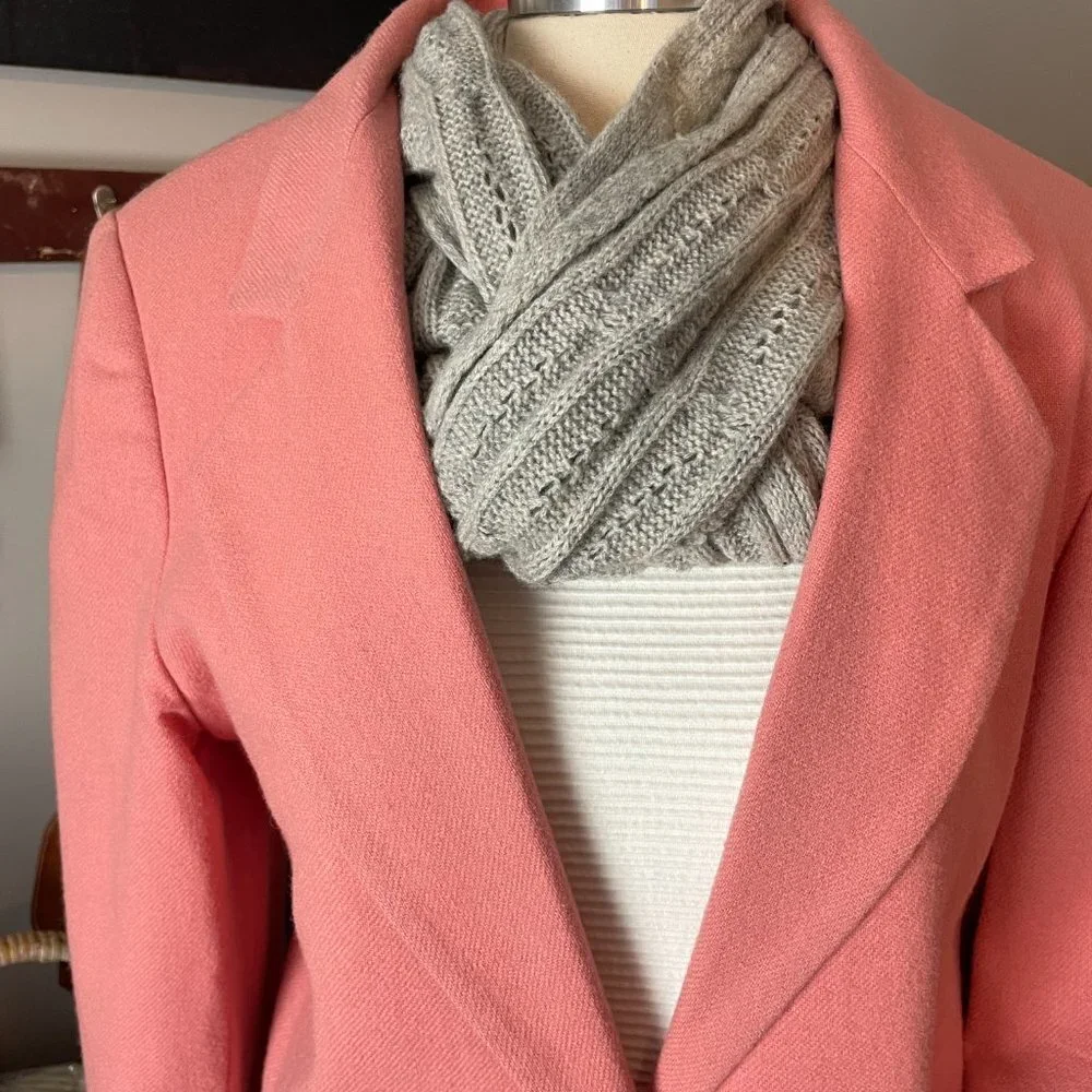 Vintage Rose Pink Wool Blazer - Picture 2 of 9